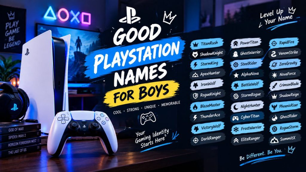 Good PlayStation Names for Boys