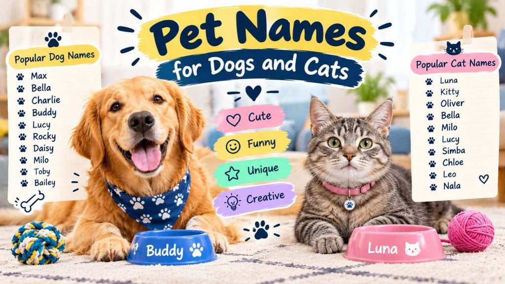 Pet Names for Dogs and Cats